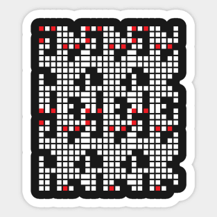 White Squares Sticker